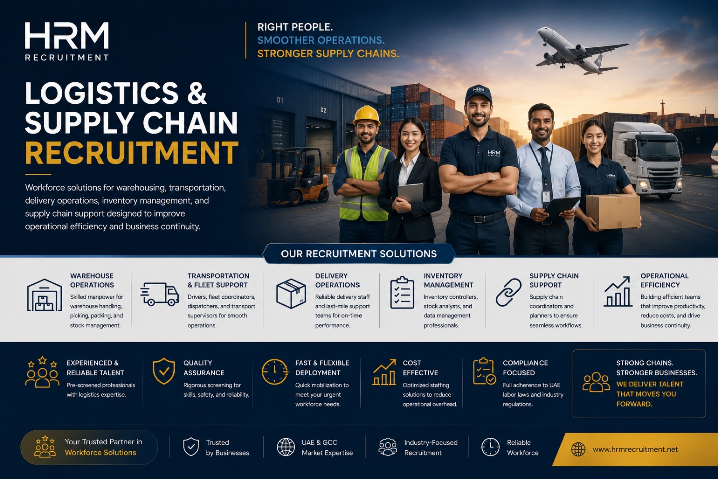 HRM logistics and supply chain recruitment poster
